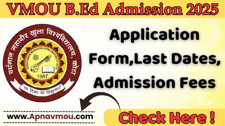 VMOU B.Ed Admission 2025