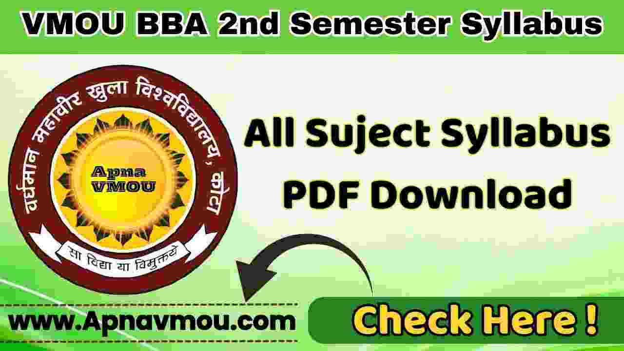 VMOU BBA 2nd Semester Syllabus