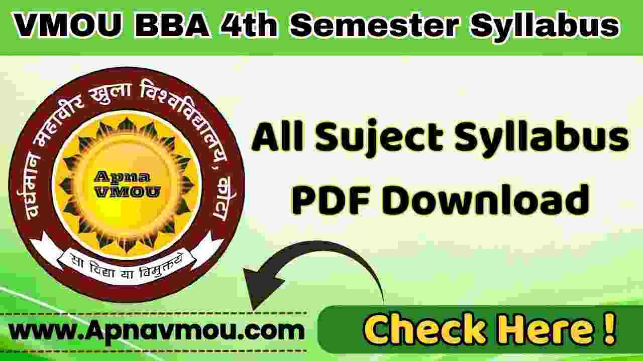 VMOU BBA 4th Semester Syllabus