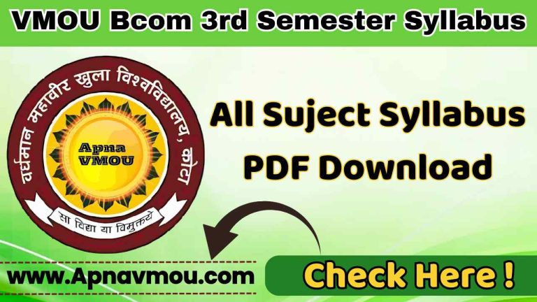 VMOU Bcom 3rd Semester Syllabus