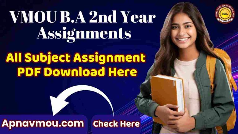 VMOU BA 2nd Year Assignment 2025 Download PDF